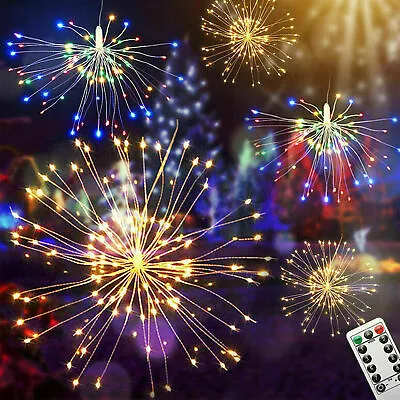 Firework Fairy Lights Led Copper Wire Starburst String Lights Battery Operated • $11.99