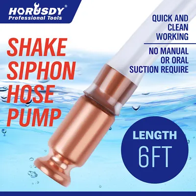 6FT Self Priming Transfer Fuel Water Oil Paint Copper Siphon Hose Jiggler Pump • $10.50