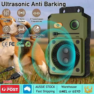 Ultrasonic Anti Bark Device Dog Barking Control Stop Repeller Trainer Silencer • $69.99