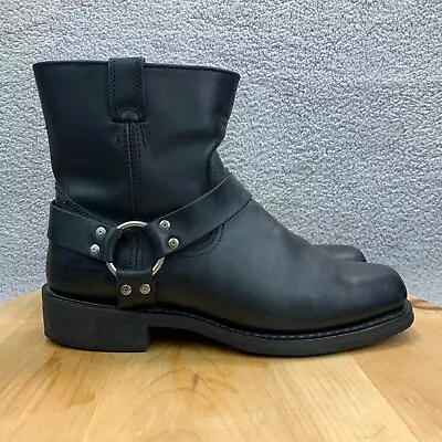 Harley Davidson El Paso Harness Mens Size 12 Boots Black Leather Motorcycle Shoe • $119