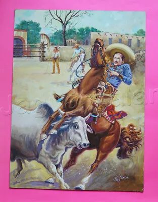 Mexican Original Comic Cover Art PEDRO INFANTE #207 Pepe El Toro Charro 1980s • $150