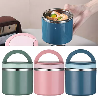 1L Hot Food Flask Stainless Steel Lunch Box Thermos Vacuum Insulated Lunch Box • $13.99