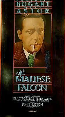 Maltese Falcon Original 1981 CBS/Fox Video Poster Humphrey Bogart Mary Astor • $3.99