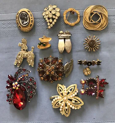 Vintage Brooch Pins Lot 13 Pins Estate Jewelry • $39.95
