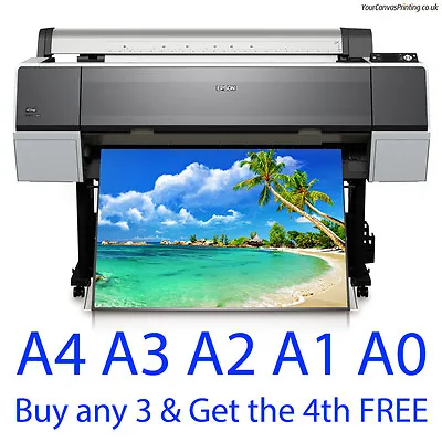 £4.99 • Buy A0 A1 A2 A3 A4 Colour Poster Printing - Satin Or Gloss - Photo Quality Paper