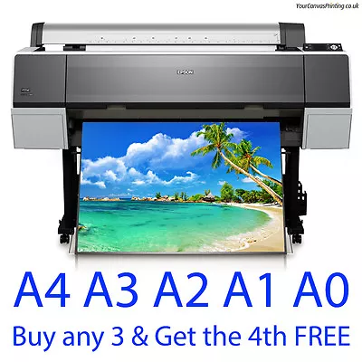 A0 A1 A2 A3 A4 Colour Poster Printing - Satin Or Gloss - Photo Quality Paper • £4.99