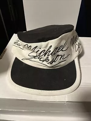 Vintage 80s Michael Jackson Signature Painters Hat As Is • $13