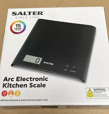 Salter 1066 BKDR15 Arc Kitchen Scale – Digital Food Weighing Scales • £8