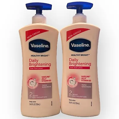 (X2) Vaseline Healthy Bright Daily Brightening Body Even Tone Lotion MEGA 725ml • $59.92