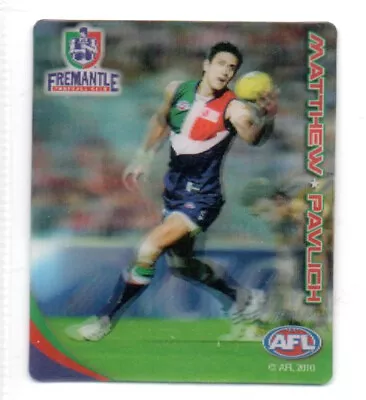 2010 AFL ULTRA 3D FOOTY PLAYS SNACKBRANDS - #28 Matthew PAVLICH (FREMANTLE) • $5