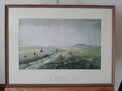 Framed 'Marlborough College Beagles At Four Mile Clump'by Roderick Lovesey PRINT • £55