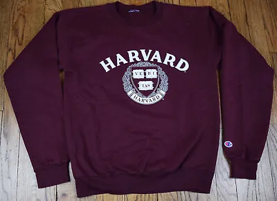 Vintage 90s Made In USA Champion Harvard College Crewneck Sweatshirt Size Medium • $49.99