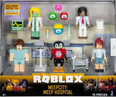 ROBLOX MeepCity: MEEP HOSPITAL 15 Piece Playset W/Exclusive Virtual Item  • $19.99