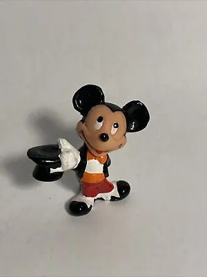 Vintage Disney Mickey Mouse Tuxedo & Top Hat PVC Toy Figure 2  ‘80s Collectible • $13.78