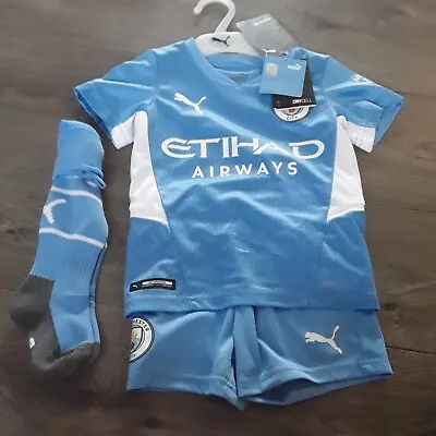 Puma Unisex Manchester City Home Mini Kit 2021 2022 • £24.99