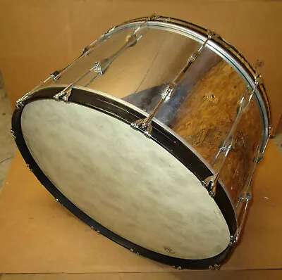 Vintage Ludwig 30x16 Chrome Over Wood Bass Drum !Great Sound! Case Included! • $375