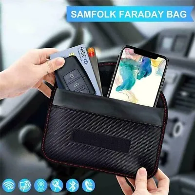 Anti-Tracking Cell Phone Signal Blocker Bag Key RFID Blocker Pouch Faraday Case • $5.49