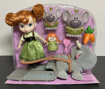 £19.40 • Buy Disney Animators Anna Mini Doll Play Set 5  Frozen Sven Troll Figures COMPLETE