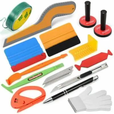 Vinyl Wrap Kit For Car Wrapping PPF Squeegee Magnet Knifeless Tape Cutter Gasket • $19.69