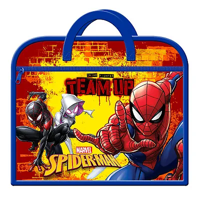 Marvel Spider-Man Character Book Bag Document Holder School Boys Blue • £5.99