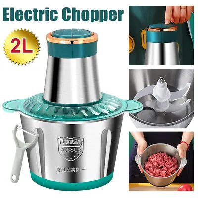 £20.79 • Buy Electric Multi Chopper Food Processor Meat Fruit Vegetable Mixer 2L Nuts Grinder