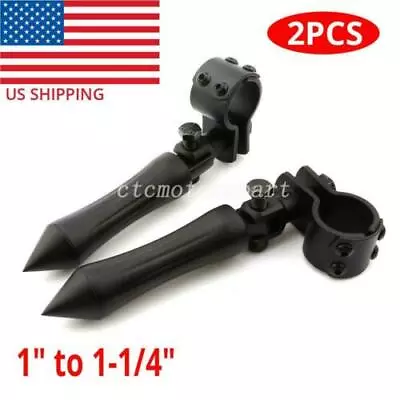 Highway Foot Pegs 1  To 1-1/4  Bar For Honda Shadow VT 600 750 VTX1300 1800 • $64.32