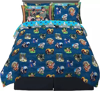 Naruto Anime Full Size Bedding Comforter And Sheet Set With Sham 7-Pieces New • $117.99