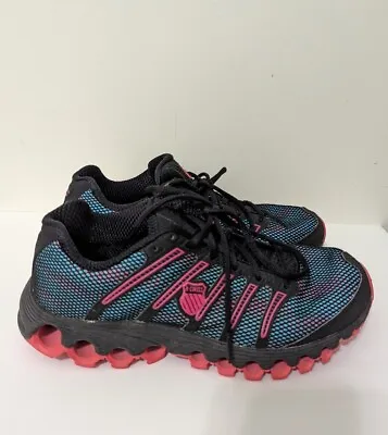 K-Swiss Women’s 100 Tubes Running Shoes Sneakers Black/Pink/Blue Size 11 • $29.99