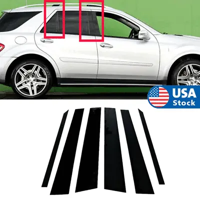 6Pcs Pillar Posts Door Window Trim For Mercedes Benz ML350 ML550 W164 2006-2011 • $14.39