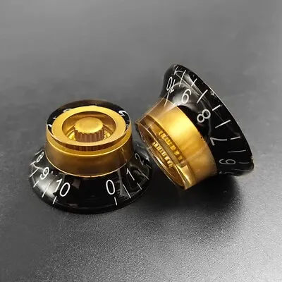 Gold Guitar Top Hat Volume Tone Control Knobs For Epiphone/Ibanez/Burny/Edwards • $17.99