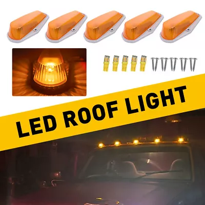 5x For Ford F150 F250 F350 Running Roof Top Cab Clearance Led Lights Amber Lamps • $27.99