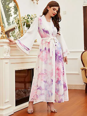 Kaftan Kimono Muslim Cardigan Hijab Dress Turkish Islamic Clothing Abayas Women • $32