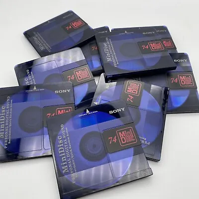 10 X SONY MD 74 MDW Minidiscs Recordable + Cases • £19.99