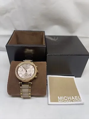 $59.95 • Buy Michael Kors MK5896  Parker,  Rose Gold Women’s Watch Blush Crystal