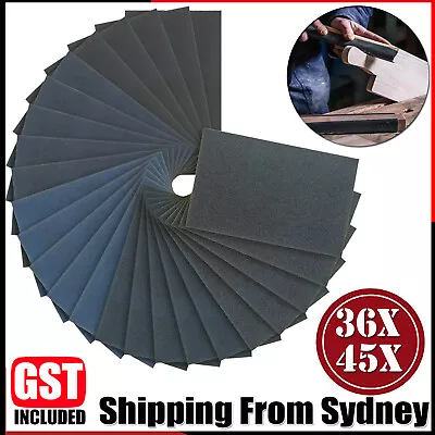 Up To 45Pcs Wet Dry Sandpaper Polishing Abrasive Waterproof Paper 120-5000 Grit • $9.65