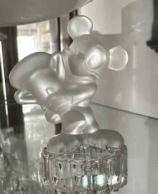 GOEBEL Germany  DISNEY CRYSTAL FIGURINE Mickey Mouse  TROPHY 2 3/4” Tall • $19.95