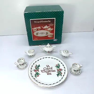 A Cup Of Christmas Tea Miniature Tea Set CT133 JCPenney Vintage • $21.95