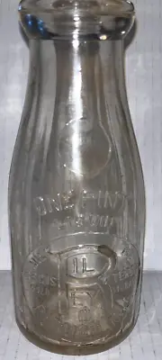 Vintage RILEY MILK / ICE PITMAN NEW JERSEY One Pint Milk Bottle • $10.99