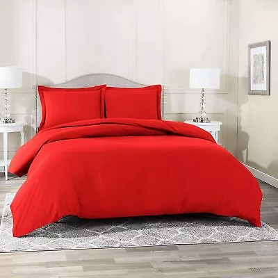 Bedding Items 1000 Thread Count Egyptian Cotton Red Solid & Olympic Queen • £90.18