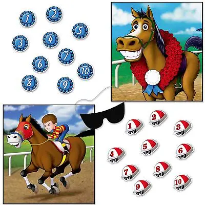 Horse Racing Party Games - 2 Games Pin The Hat And Rosette • £7.02