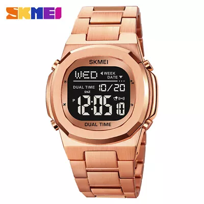 SKMEI Sport Watch Men LED Alarm Digital Wristwatch Brand Male Steel Watches Gift • $19.52
