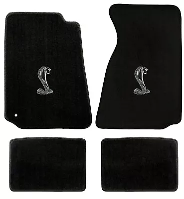 ACC Mustang Floor Mats W/ Cobra Logo Fits 1994-2004 -Conv. Only-Black Carpet • $139.95