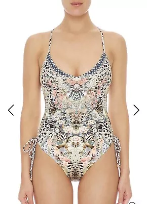 CAMILLA Franks  Bodysuit Swimsuit S Fauna Ruched Sides  • $69