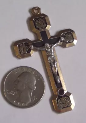 Vintage Worn Relic Crucifix Stations Of The Cross Medal Via Crucis Mt Calvary • $45