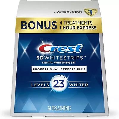 $125 • Buy Crest 3D Whitestrips, Professional Effects Plus Teeth Whitening 48 Strip Kit