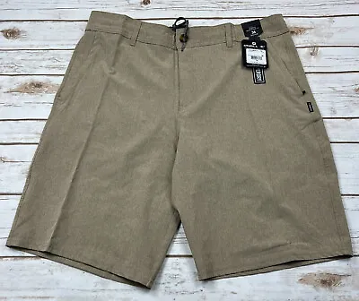 O'Neill Hyperdry Hybrid Water Fast Dry Shorts Khaki New Size 36 Zipper Pockets • $16.24