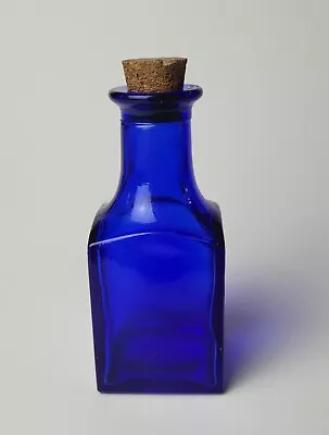 Vintage Cobalt Blue Cork Top Medicine Bottle  • $12.45