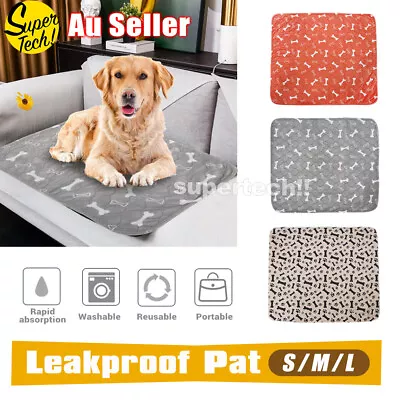 Washable Pet Dog Cat Puppy Training Pee Reusable Pads Cushion Bed Absorbent Mat • $15.95