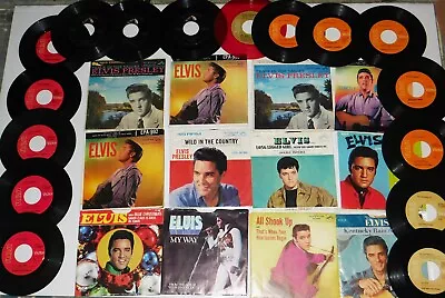 Elvis Presley- Lot Of 28 Records 12 W/ Sleeves- Various Conditions • $25.23