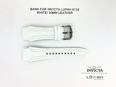 Authentic Invicta Lupah 6128 White Leather 30mm Watch Band • $34.95